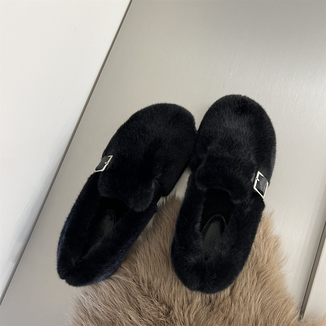 Low Heels Shoes Woman Autumn Female Footwear Loafers Fur Casual Sneaker Round Toe New Boat Fall Moccasin Dress Winter
