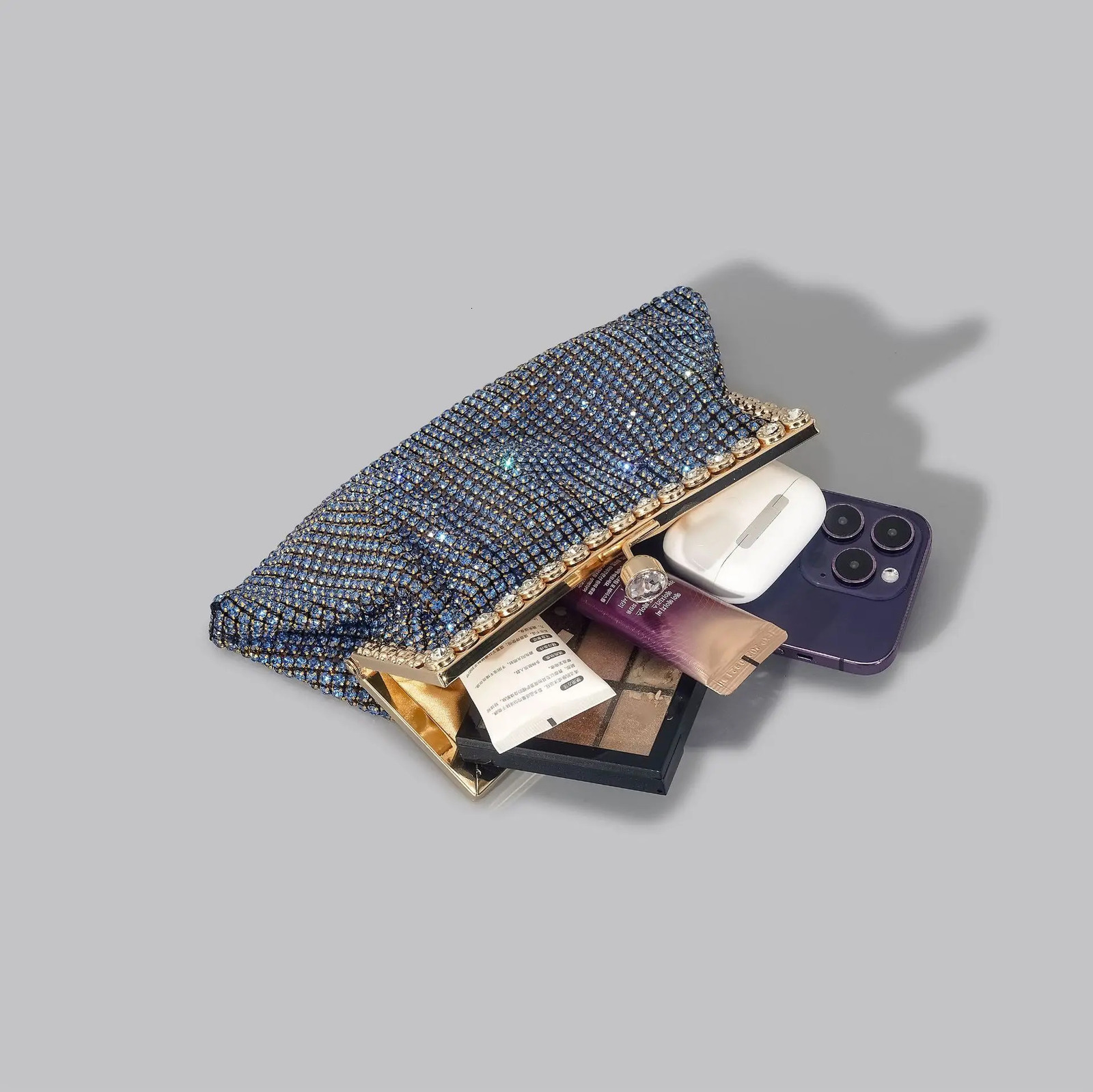 2025 NEW fashion rhie clutch bag for women shinny dias evening party purses 241016 zhanyishengli