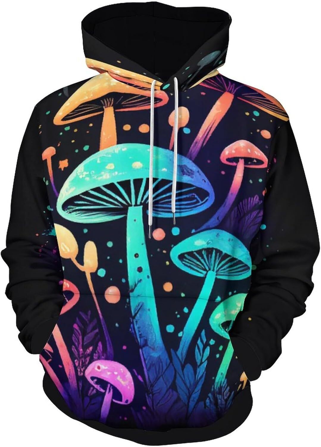 Hoodie for Mens Womens Vintage Wild Fungus Mushroom Hoodies 3D Printing Colorful Mushroom Hippie Sweatshirt Hoodie Graphic Fashion Trends