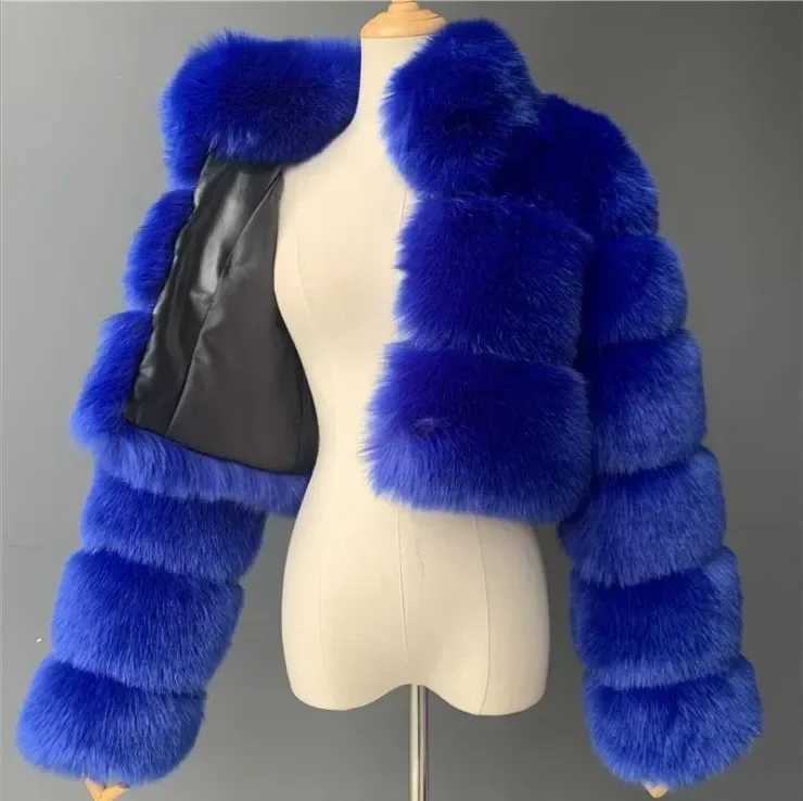 Mink Short Coats Women Winter Top Fashion Faux Fur Coat Elegant Thick Warm Outerwear Fake Fur Woman Zipper Fluffy Jacket L211X241016