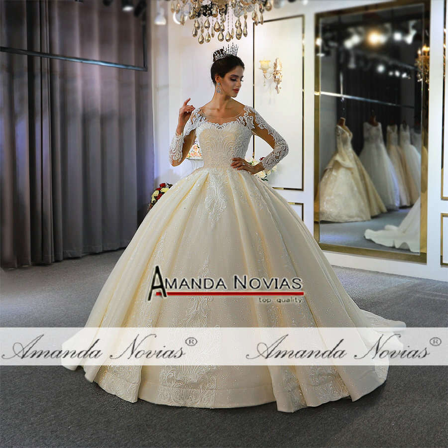 De Robe Mariee Princess Puffy Ball Gown Wedding Dress Dride Real Photos