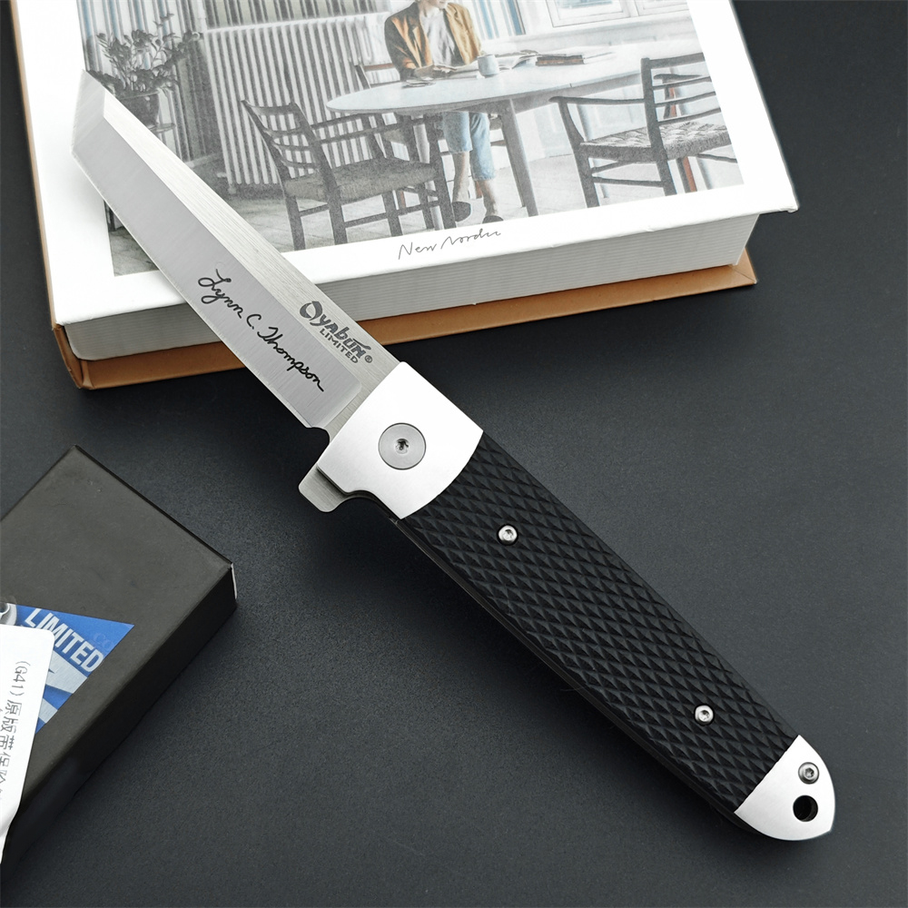 Outdoor Oyabun 26T Flipper Folding D2 Tanto Blade Nylon Wave Fiber Handle EDC Tool Tactical Survival Hunting Knife for Camping 535 15535 3300 565 556