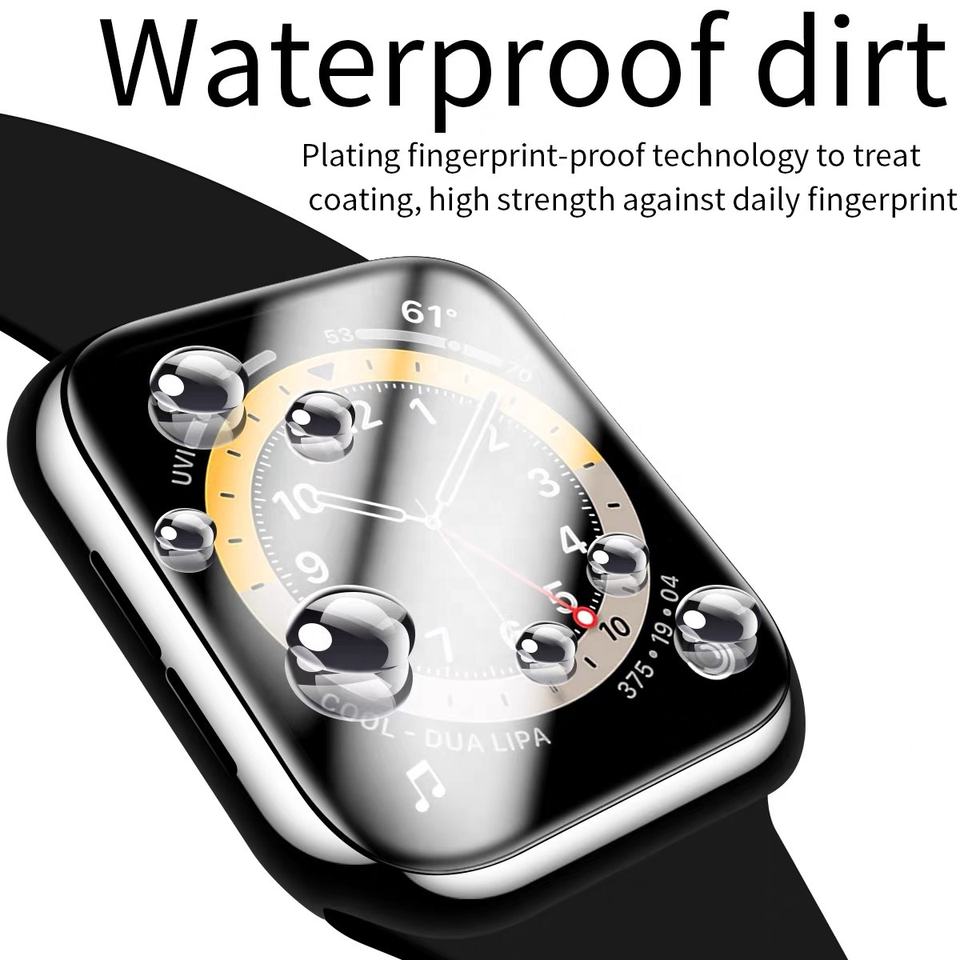 HD PET + PMMA Clear 3D Soft Curved Edge Film Full Coverage Screen Protector For Apple Watch iWatch S10 8 7 6 5 Ultra 38 40 41 42 44 45mm 46mm 49mm Wit
