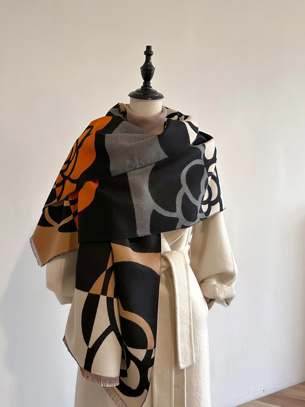 Cashmere Scarf for Women Thick Warm Winter Blanket Female Quality Shawl Wrap Bufanda 2024 Poncho Echarpe Pashmina 241016