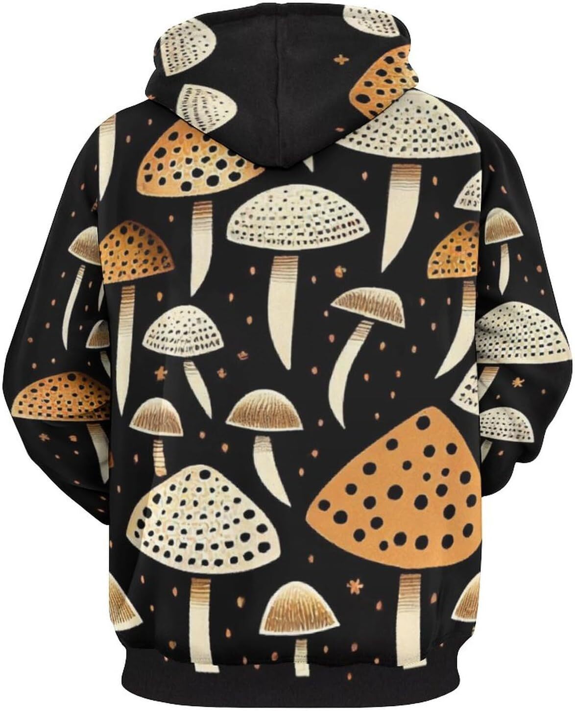 Hoodie for Mens Womens Mens Novelty Mushroom Hoodie Vintage Wild Fungus Cartoon Abstract Pattern Sweatshirt Hoodie Graphic Fashion Trends