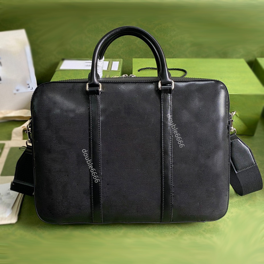 Luxury designer embossed tote bag men's casual business briefcase leather shoulder bag work bag travel bag women's messenger bag Laptop Bag Large capacity crossbody