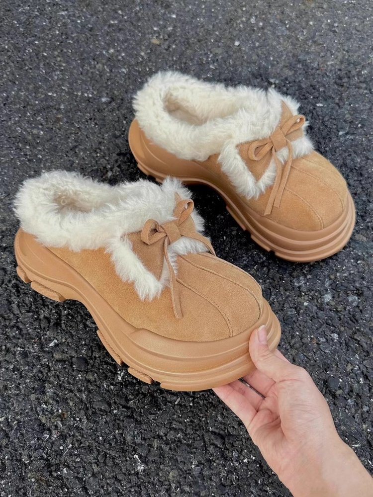 ddmytiger Snow for women, winter sole with thick fleece, northeast half drag cotton shoes, fur integrated warm boots ddmythur