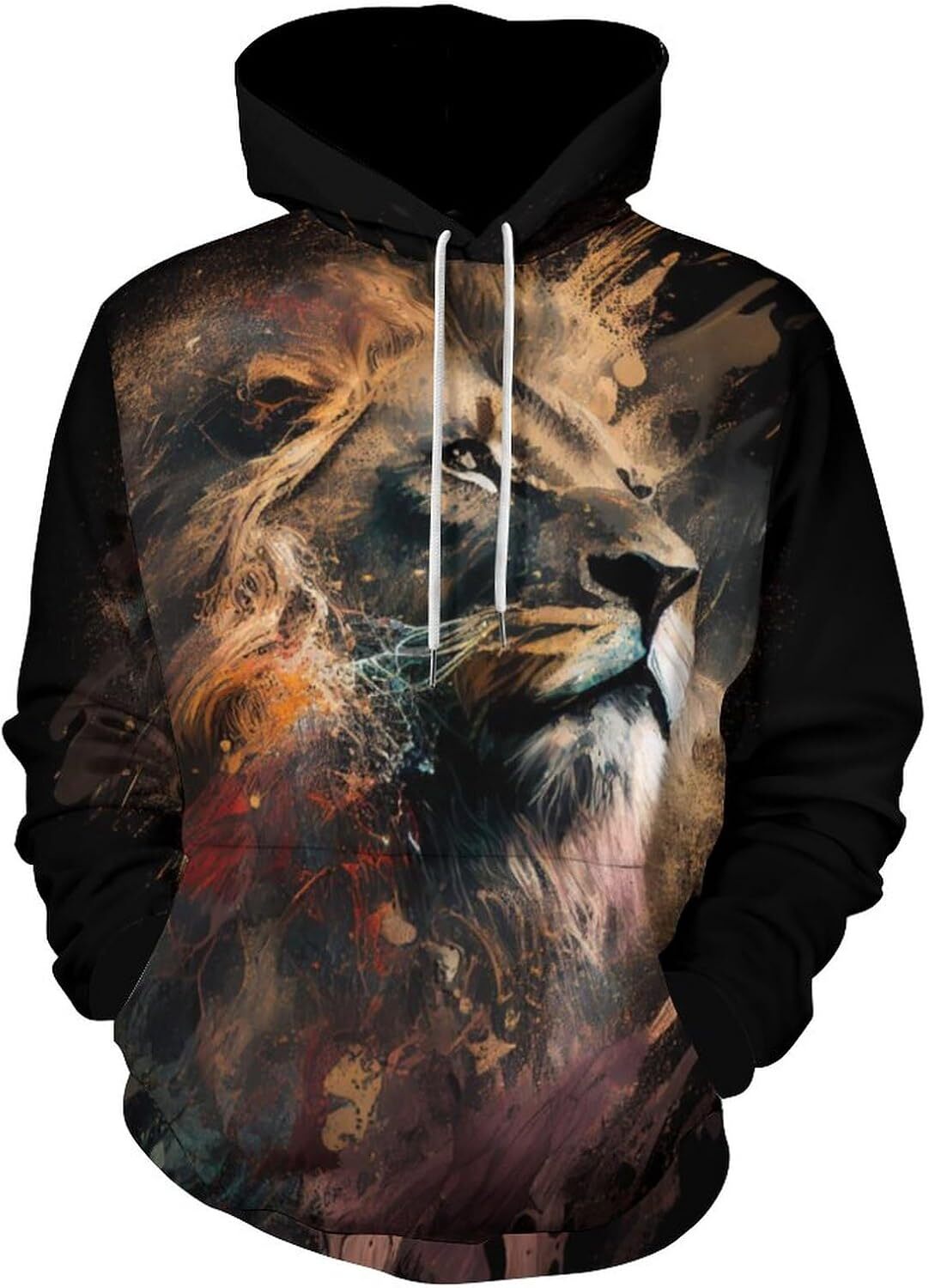 Hoodie for Mens Womens Mens Novelty Tie Dyed Animal Pattern Hoodie Lion Leisure Sweatshirt Hoodie Graphic Hoodies sweatshirt Pullover Long Sleeve