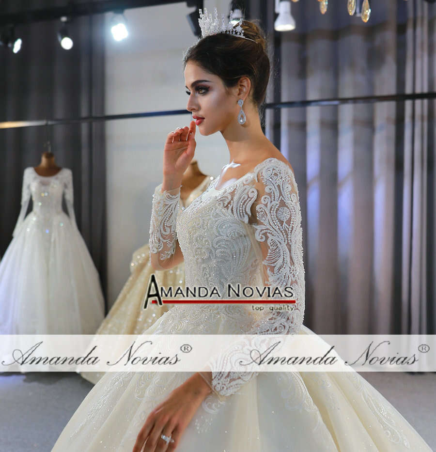 De Robe Mariee Princess Puffy Ball Gown Wedding Dress Dride Real Photos