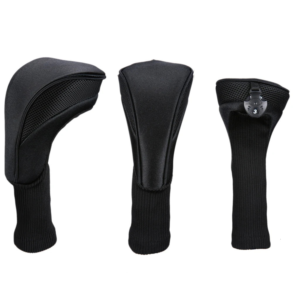 3 pieces/set long neck golf club head cover wooden driver protection head cover number of golf course head cover golf accessories 241016