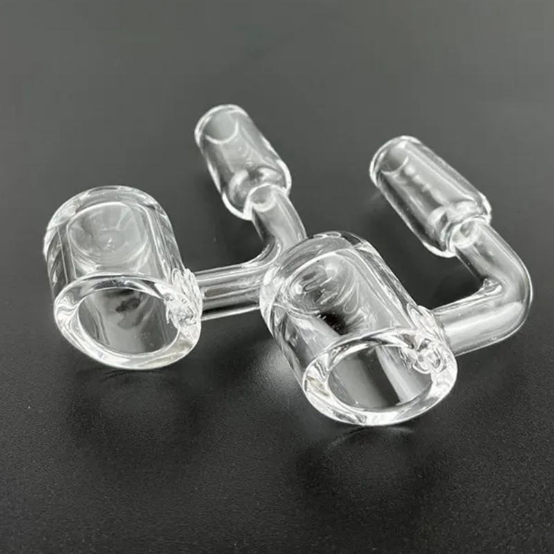 4mm Thick Quartz Banger Domeless Quartz Nail Club Smoking Bangers 10mm 14mm 18mm male female 45 90 Degrees OD 22mm for Glass bongs