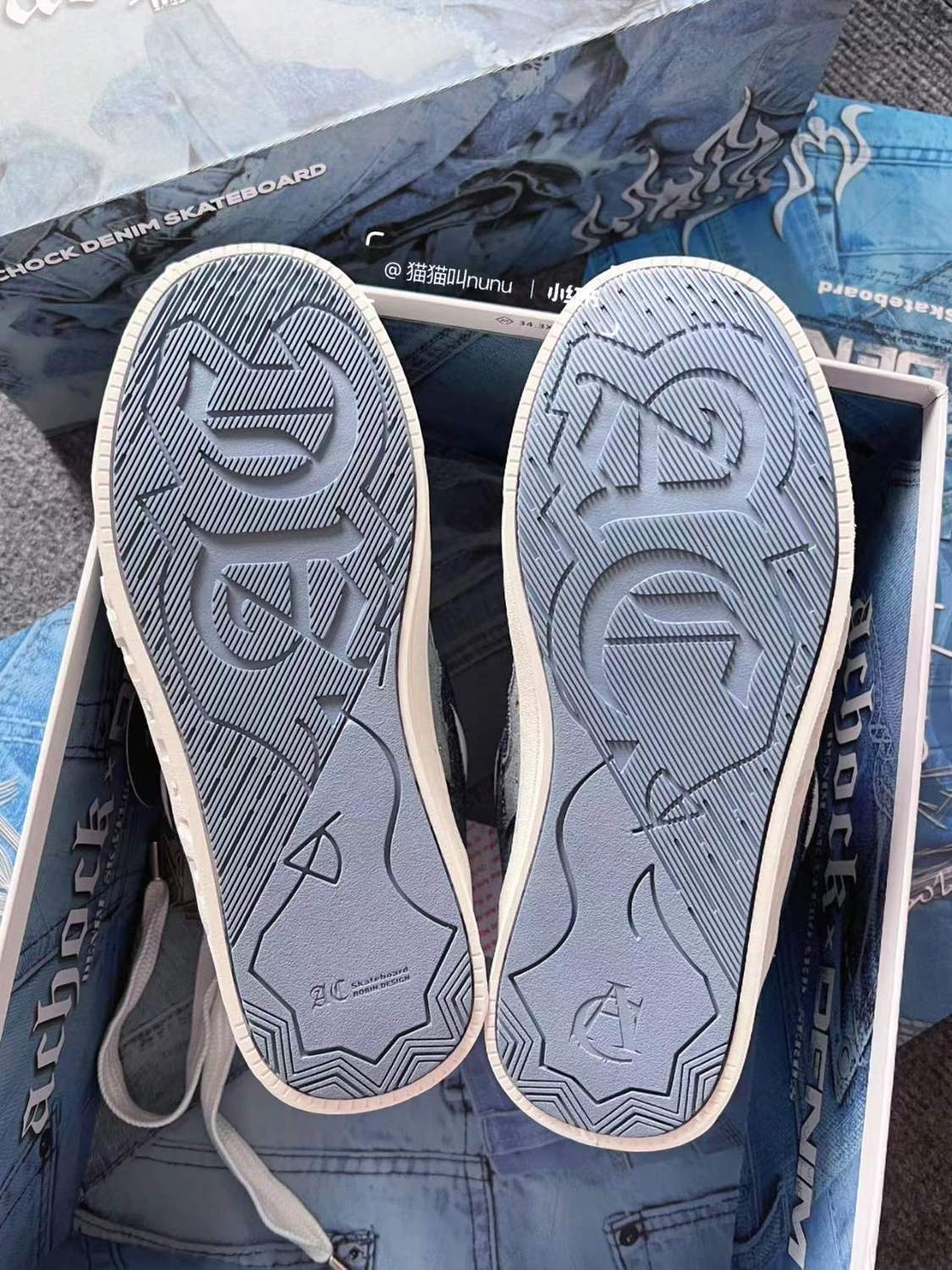 2024 Spring New Thick-soled All-match Casual Sneakers Female National Trend Niche Denim Blue Couple Bread Shoes Male