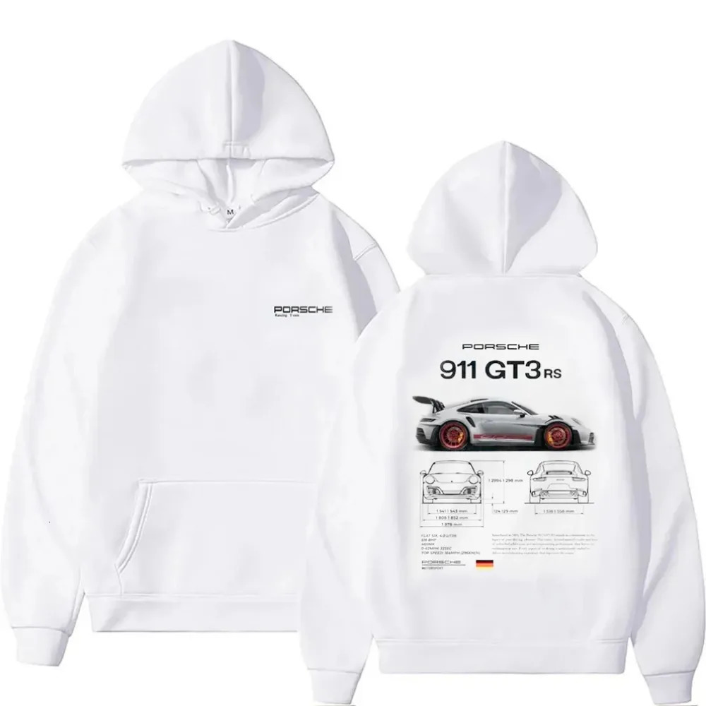 n Casual Cotton Classic Fashion Car Letter Hoodies Aesthetic GT3RS Tops Pullover Sweatshirt Oversized 911 Unisex 241011