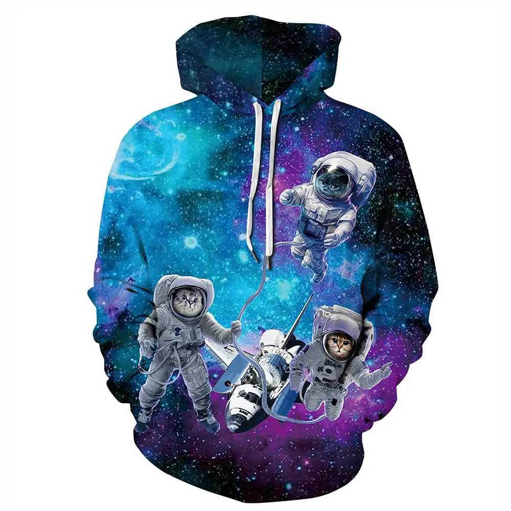 Mens Hoodies 3D Printed Fun Christmas Mens Autumn New Hoodies Mens Street Clothing Mens Super Large Hoodies Y241016