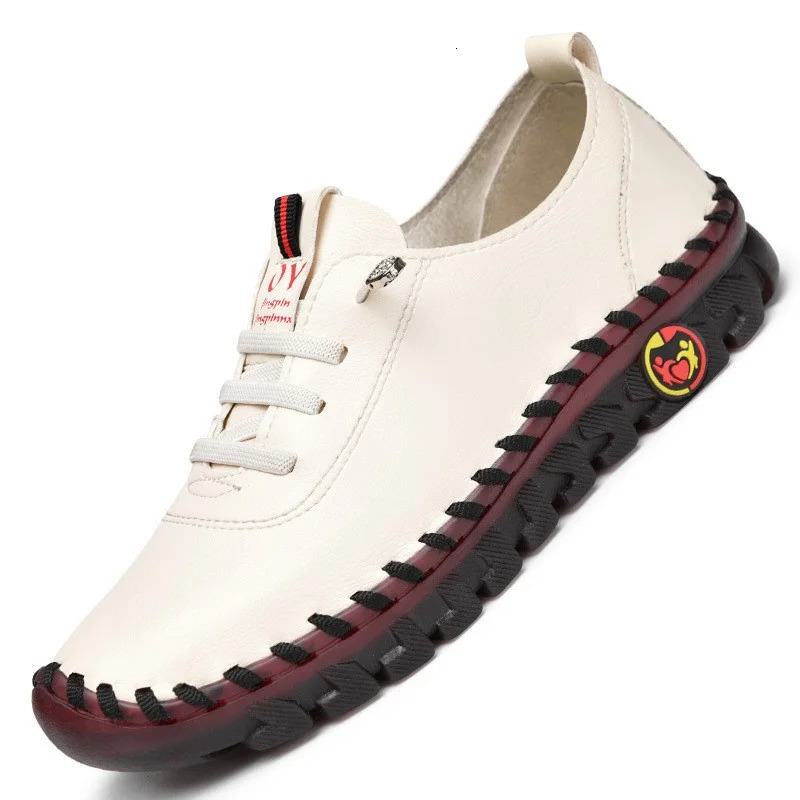 Sneakers Leather Loafers New for Women Comfortable Slip on Hand Sewing Thread Mom Shoes atillas De Mujer 241016