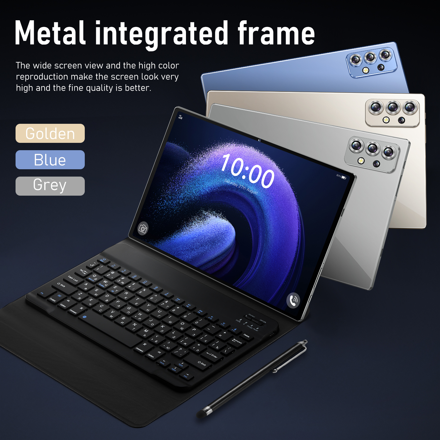 S23 10.1-Inch Tablet with Android OS - Dual Cameras & Face ID for Seamless Security