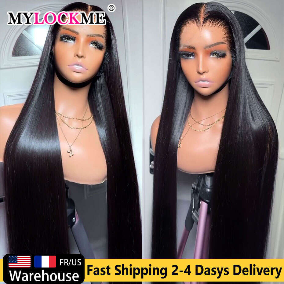 Glueless Straight Lace Frontal Wig 13x4 13x6 Lace Front Wigs Pre-Cut Lace Human Hair Wigs Ready To Wear 6x4 5x5 Lace Closure Wig