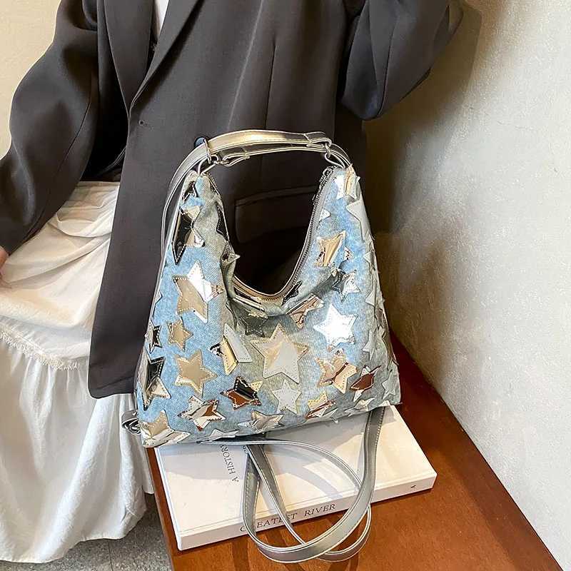 Bucket Bag Pu Leather Adjustable Strap Shoulder for Ladies Sparkly Clutch Handbag Zipper Evening Shopping Pouch 241016