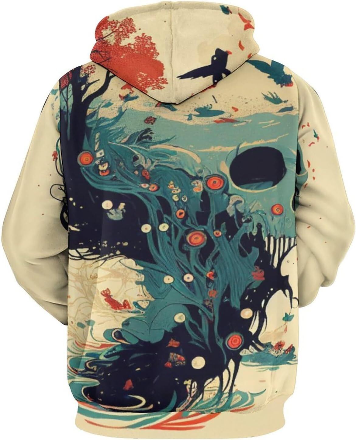 Hoodie for Mens Womens Mens Novelty Playing Card Skull Hoodie 3D Funny Pattern Print Tie Dyed Sweatshirt Hoodie Graphic Hoodies sweatshirt Pullover Lo