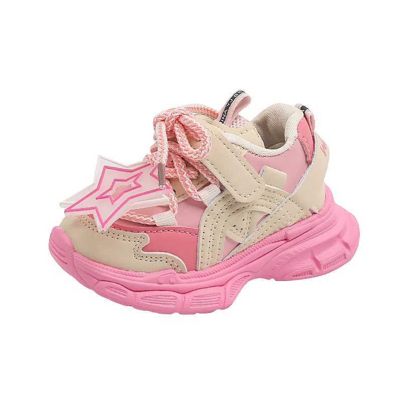Childrens girls casual childrens fashionable breathable dad boys soft soled sports autumn running shoes C260130