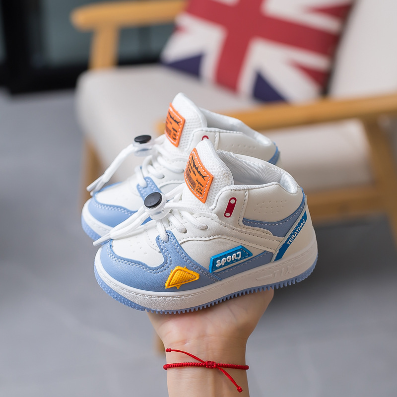 Kids Sport Shoes Children High Top Basketball Trainers Cutefeet for Boys Girls Toddler School Sneakers Sizes 21 - 32