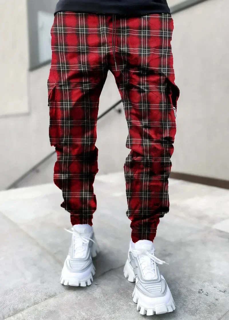 Printed Cashew Flower Harem Pants Men European and American Style Loose High Street Multi-pocket Overalls Mens Feet 241014