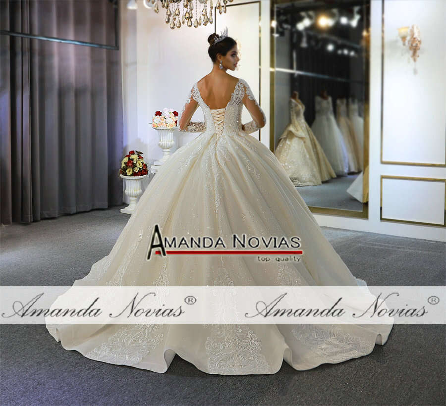 De Robe Mariee Princess Puffy Ball Gown Wedding Dress Dride Real Photos