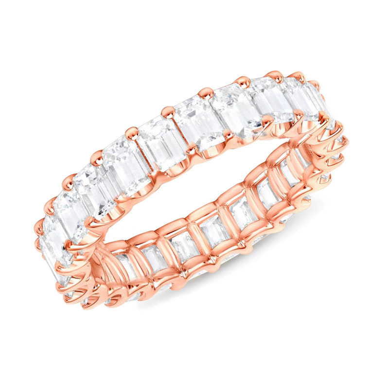 Women's luxury ring single stone full diamond zircon women's engagement ring square crystal cluster ring fashion wedding jewelry
