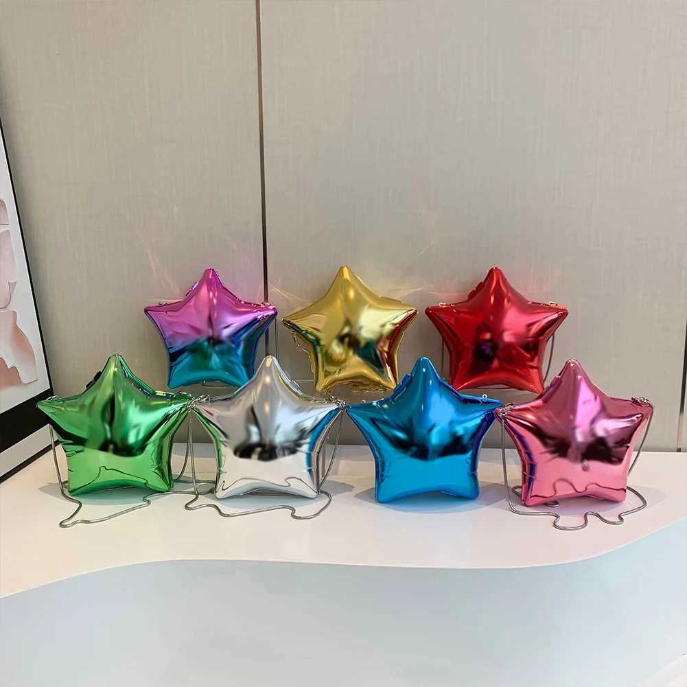 Fashion Creative Acrylic Star Shaped Crossbody Bags Designer Ladies Shoulder Bag Luxury Silver Evening Party Clutch Purses 2024 241016