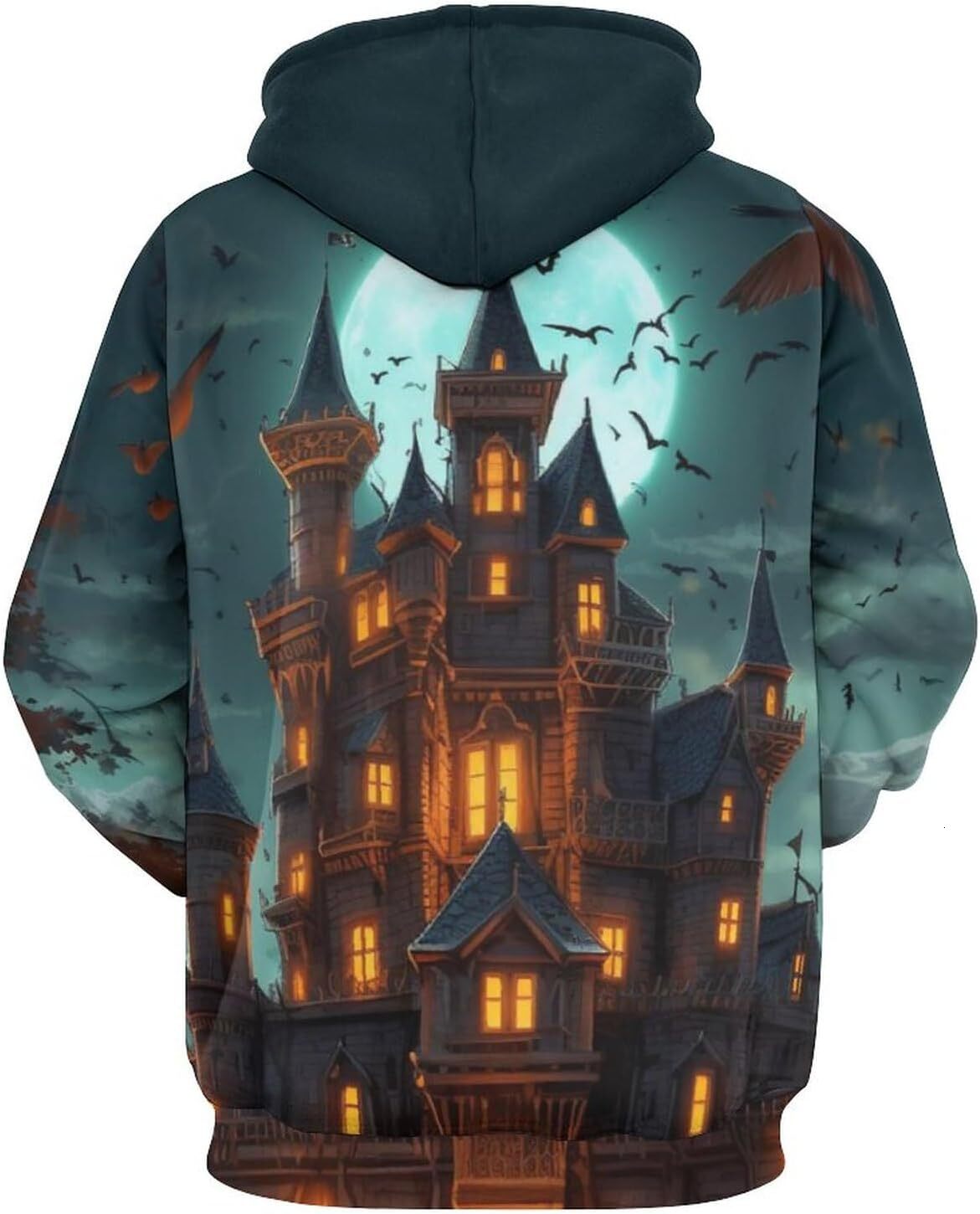 Hoodie for Mens Womens Unisex Psychedelic Pumpkin Lantern Hoodie 3D Print Death Skull Pumpkin Pattern Sweatshirt Hoodie Graphic Hoodies sweatshirt Fas