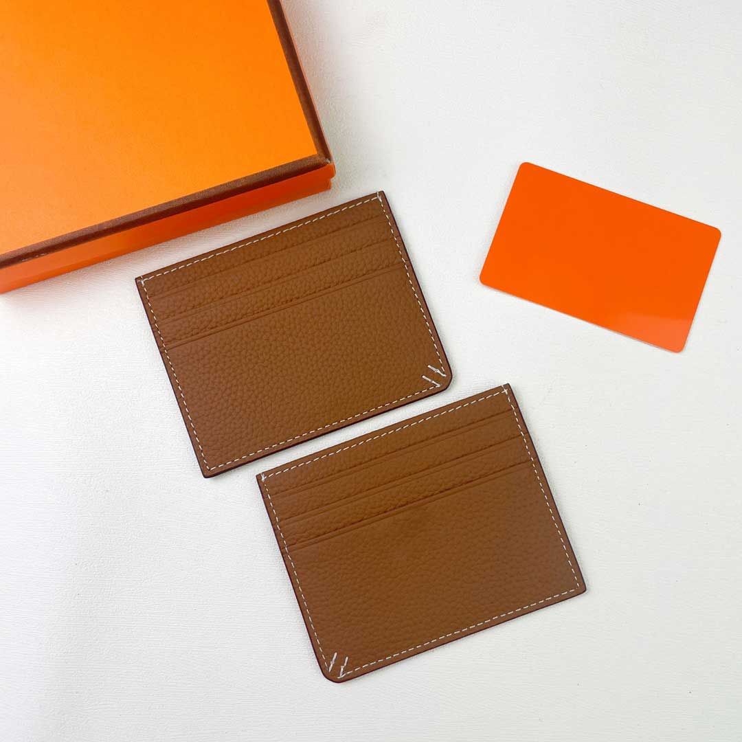 designer card holder men pocket organizer women mini wallet top quality genuine leather business card holde Double cardholder11 colors