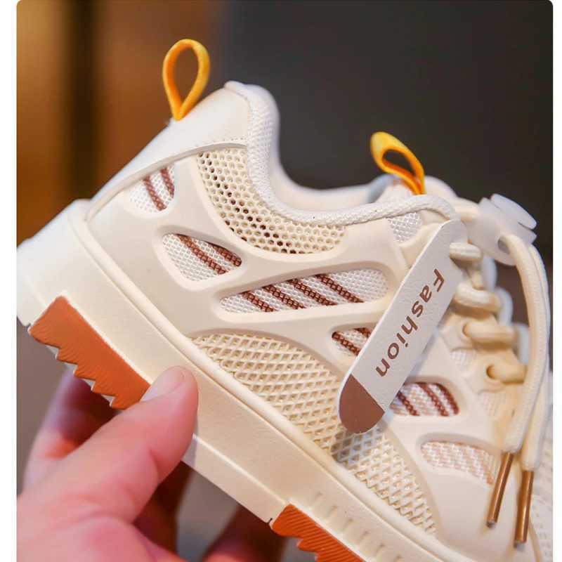 New childrens sports board boys mesh breathable lightweight running girls students outdoor casual white shoes H260130