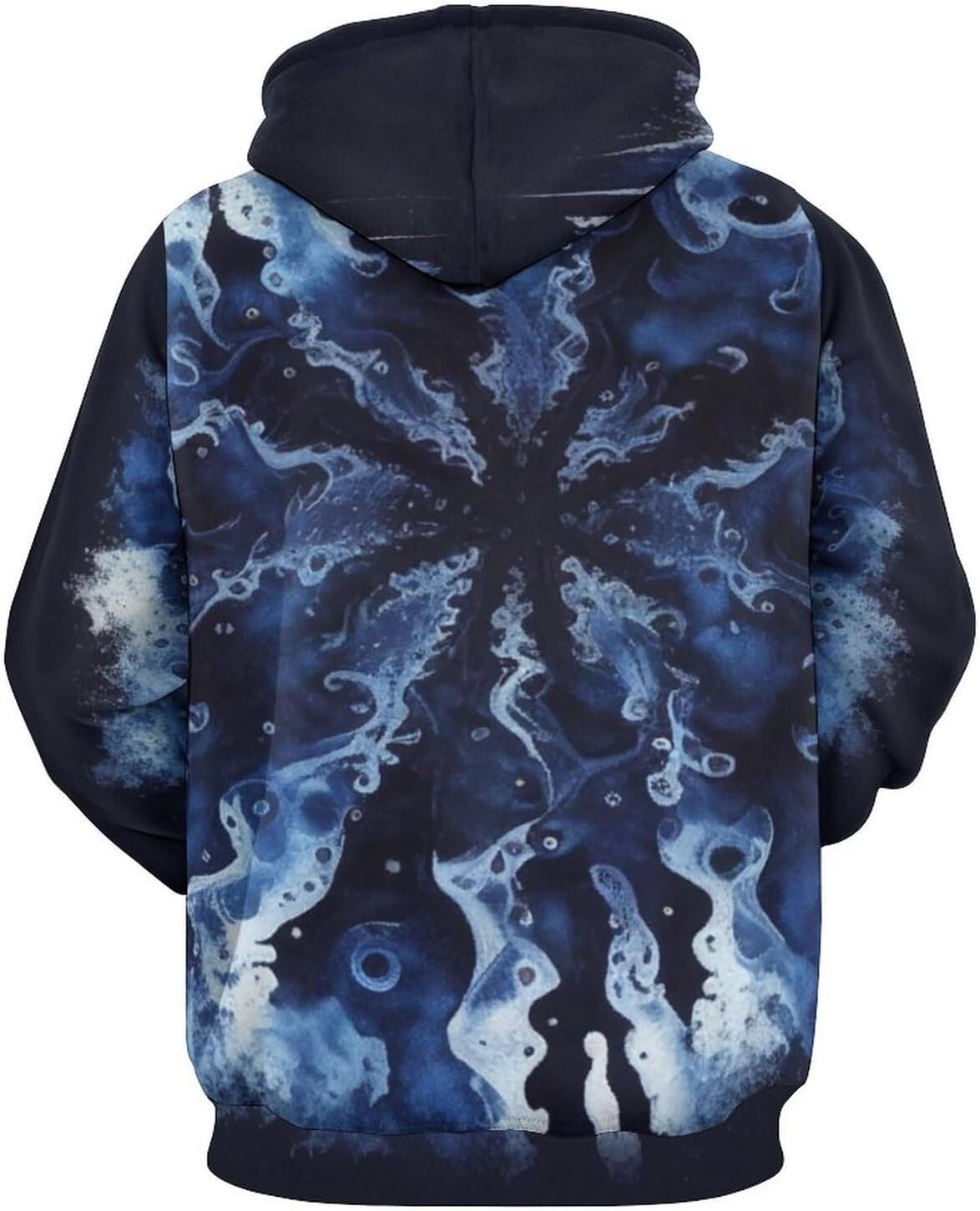 Hoodie for Mens Womens Novelty Blue Liquid Spiral Stripe Hoodie Vintage Art Abstract Pattern Long Sleeve Sweatshirt Hoodie Graphic Hoodies sweatshirt