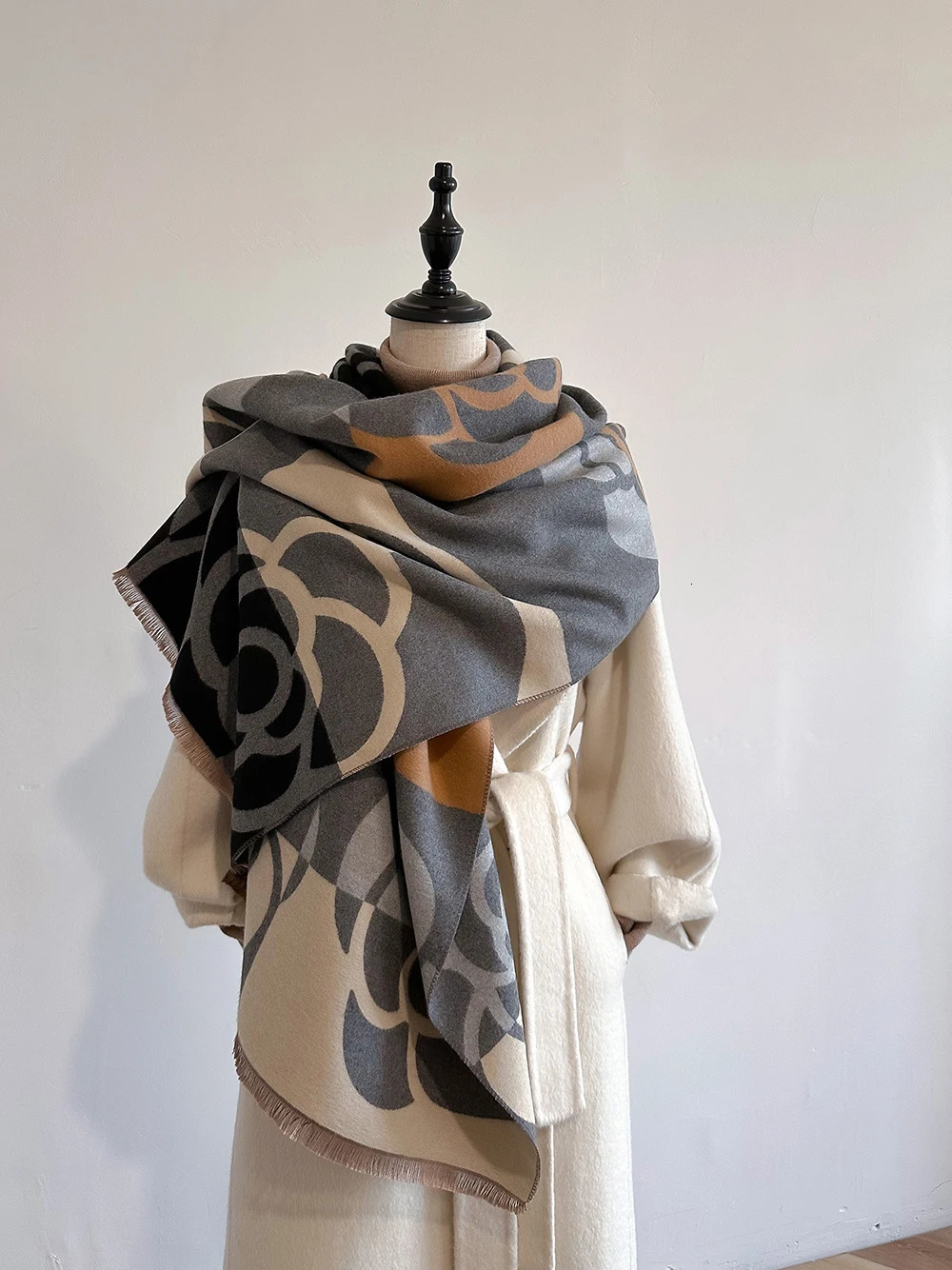 Cashmere Scarf for Women Thick Warm Winter Blanket Female Quality Shawl Wrap Bufanda 2024 Poncho Echarpe Pashmina 241016