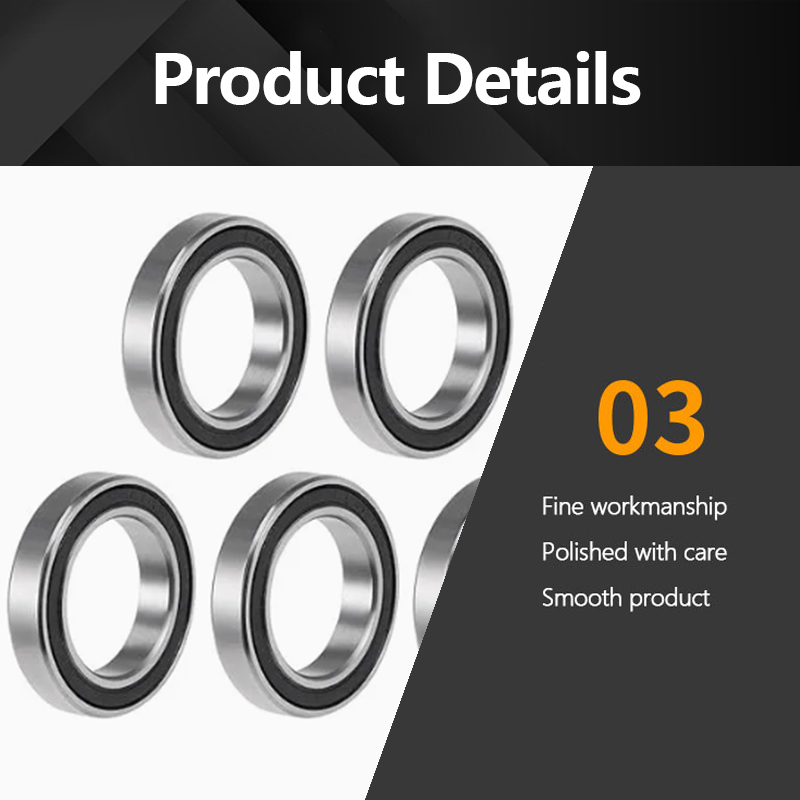 Zju Bearing 10PCS 6807-2RS Deep Groove Ball Bearings 35477mm Thick Chrome Steel ABEC5 Double Sealed Bearing for Motors Pumps Conveyors