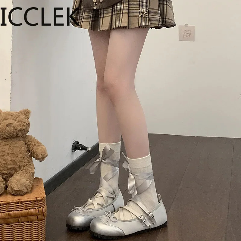 Spring Cross Strap Women Ballet Flats Fashion Elegant New Round Toe Ladies Comfort Street Style Soft Sole Ballerinas Shoes 241016