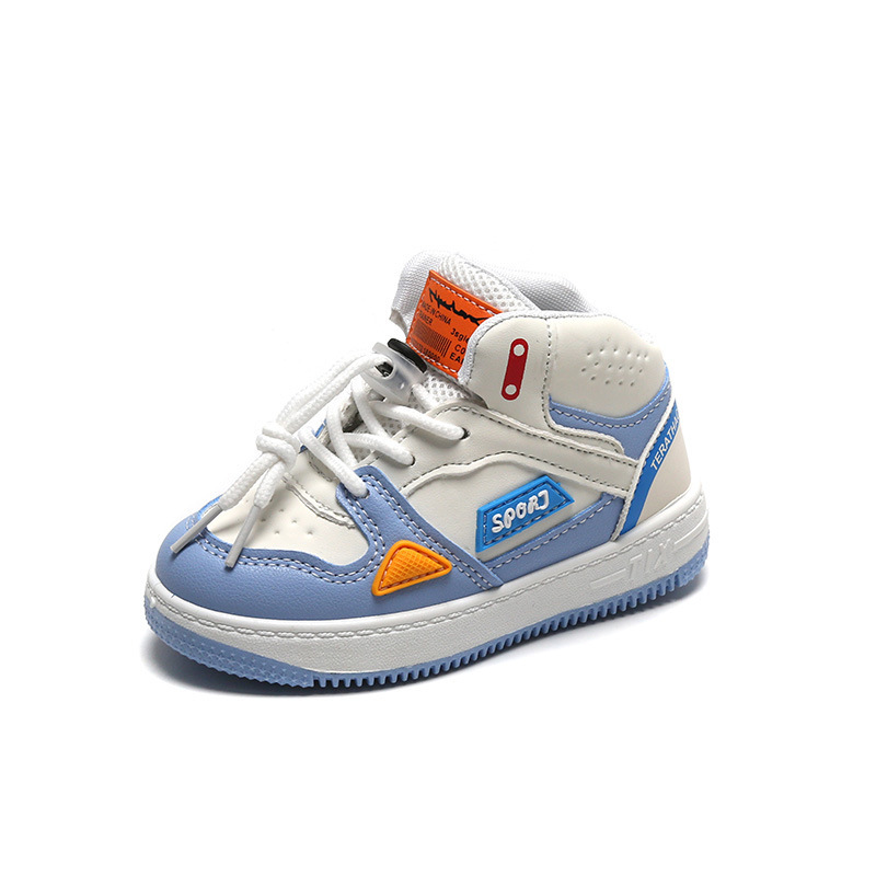 Kids Sport Shoes Children High Top Basketball Trainers Cutefeet for Boys Girls Toddler School Sneakers Sizes 21 - 32