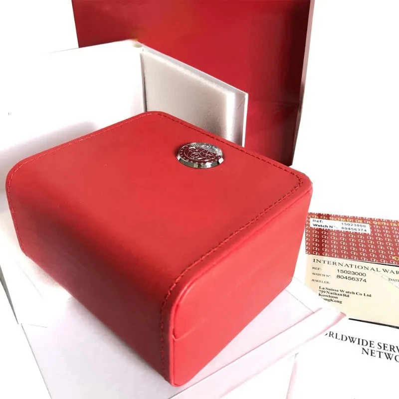 Red watch box personalized leather watch box storage shockproof organizer portable mysterious packaging gift 241011