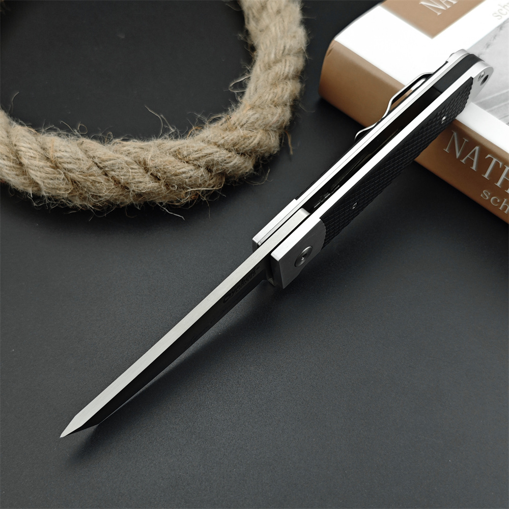 Outdoor Oyabun 26T Flipper Folding D2 Tanto Blade Nylon Wave Fiber Handle EDC Tool Tactical Survival Hunting Knife for Camping 535 15535 3300 565 556