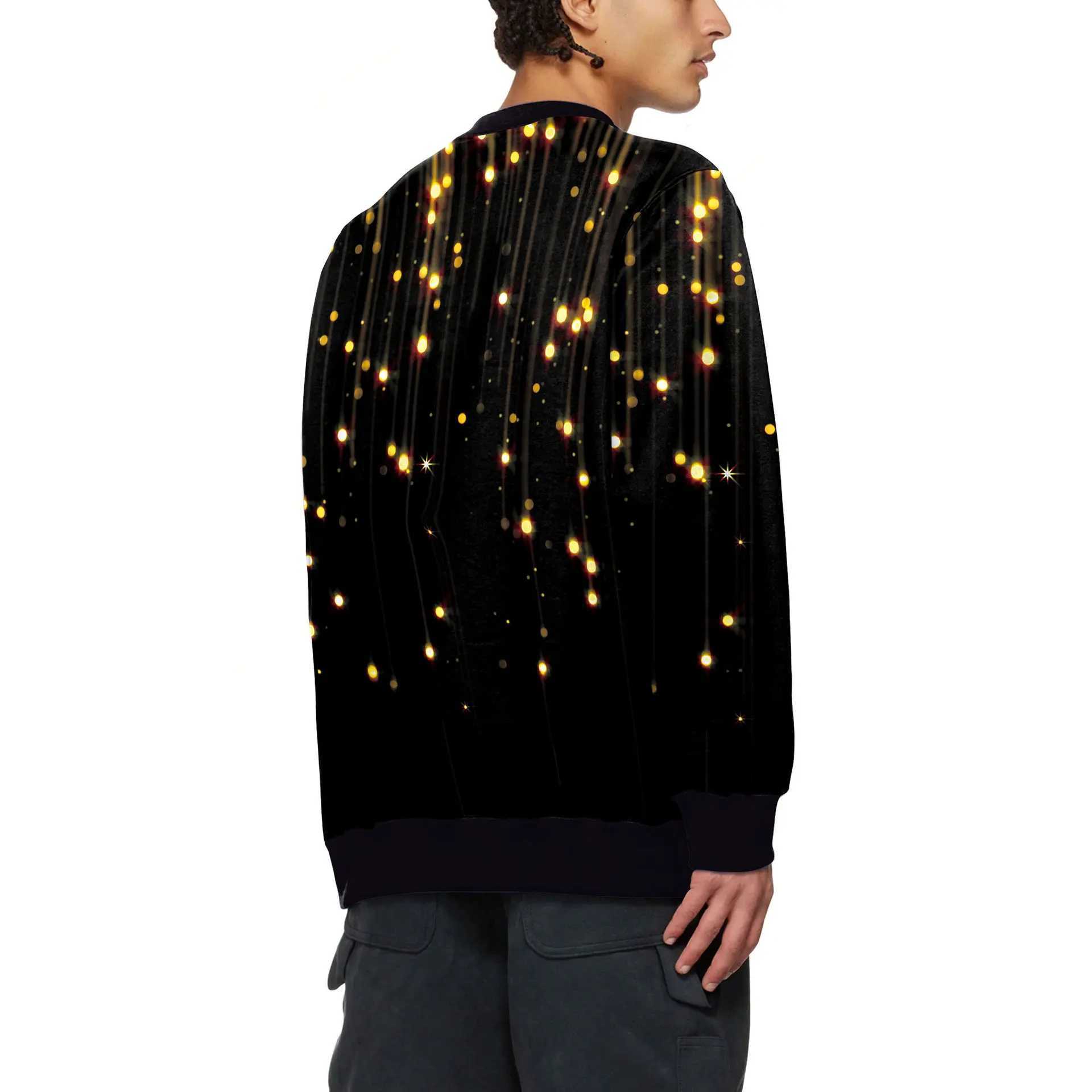 3D Cool Printed Elk Pattern Sweatshirt Suitable for Men Women Christmas Hoodies Mens Plus Size Sweatshirts Jumpers Street Clothing Y241016