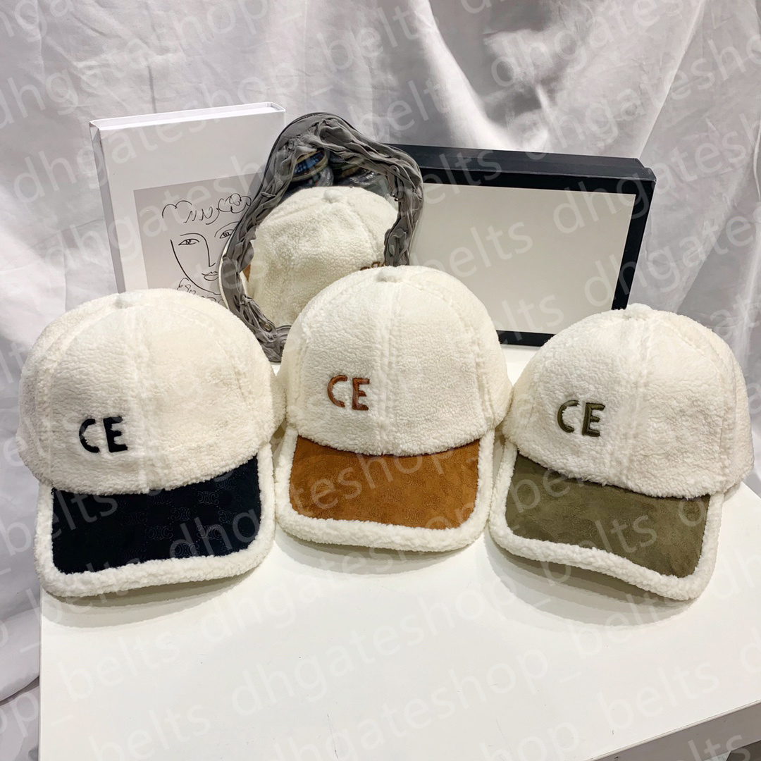 designer womens baseball hat for mens caps autumn winter ball hats high quality letter embroidery leather Baseball cap fashion fleece cete caps