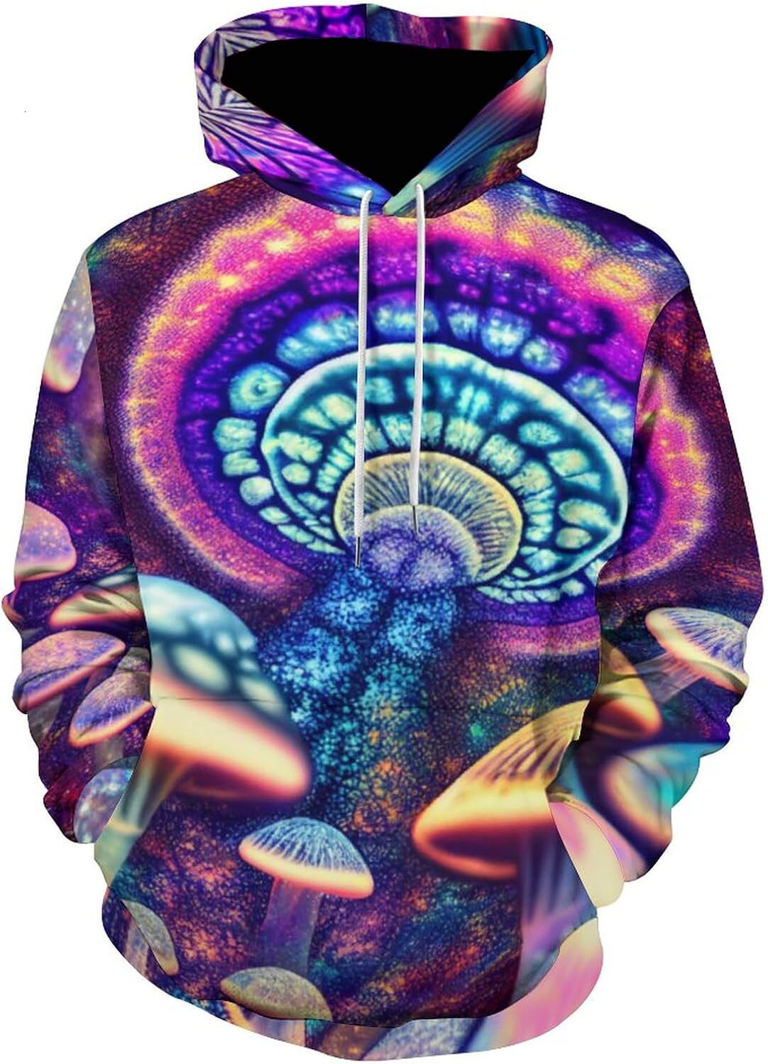 Hoodie for Mens Womens Novelty Retro Mushroom Hoodie 3D Art Casual Camouflage Forest Fungus Hoodies Graphic Hoodies sweatshirt Pullover Long Sleeve co
