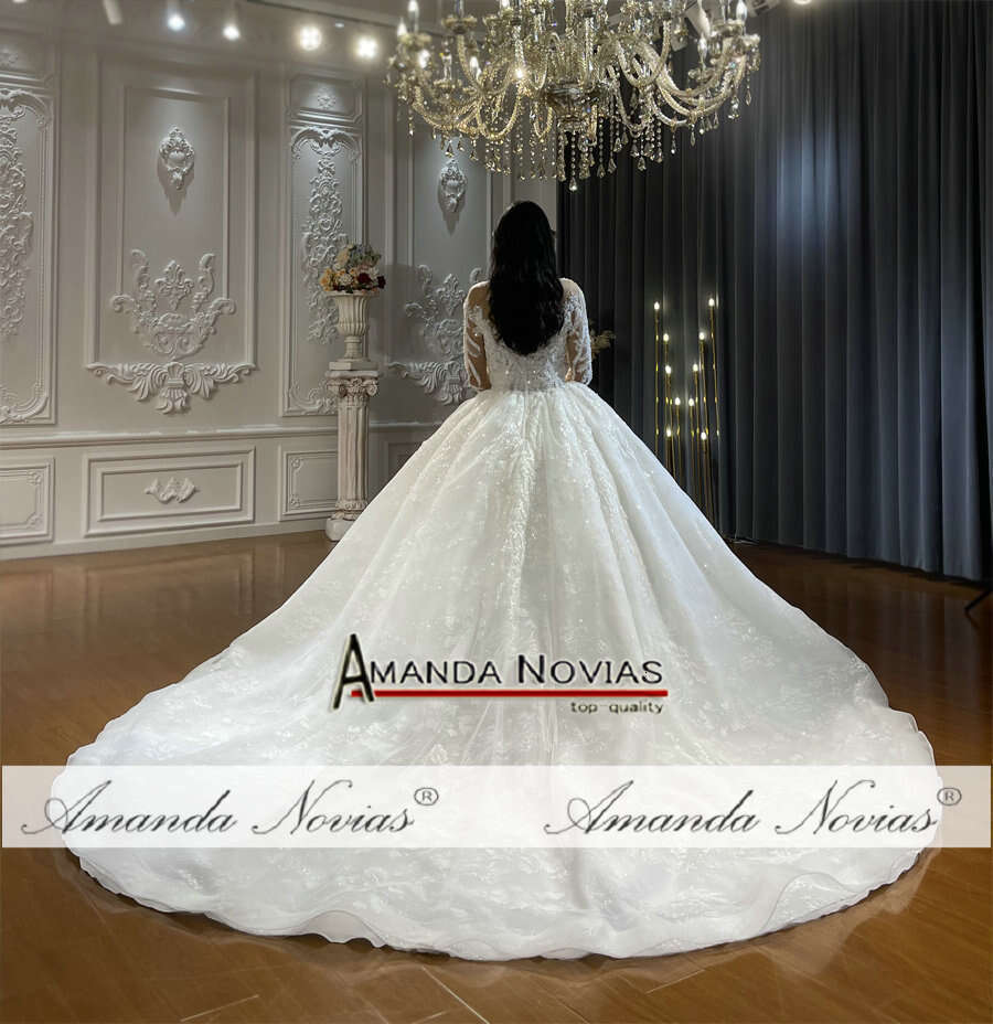 High Necke Lace Wedding Bridal Dresses