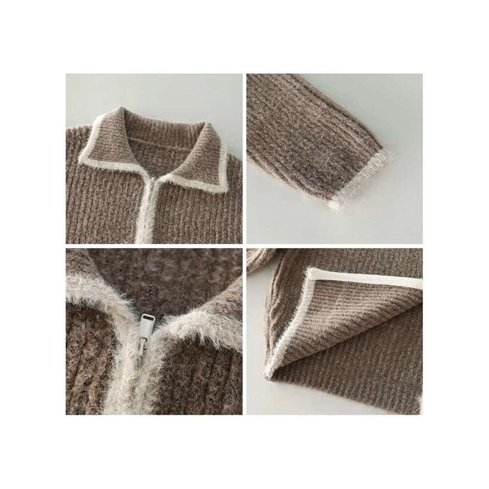 CHIC VEN Women's Sweaters Loose Korean Casual Lapel Knitted Cardigan Female Tops Knitwears Woman Autumn Winter 2022
