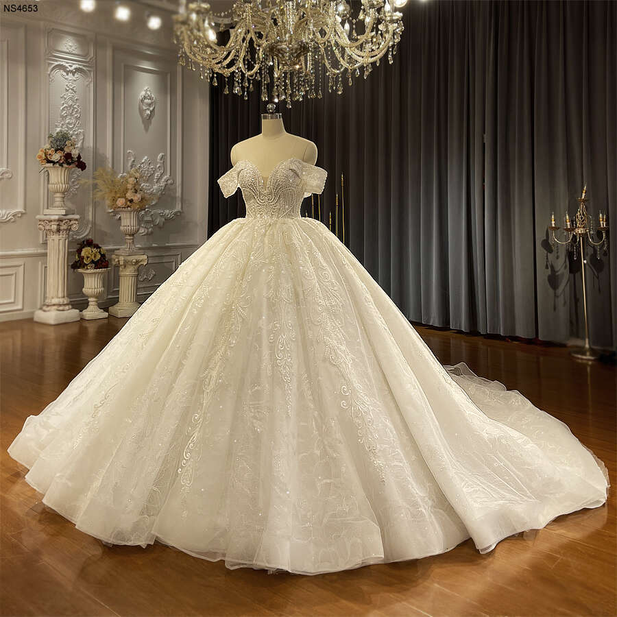 Ofmanda Novias Shoulder Simple Elegnant Wedding Dress
