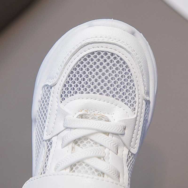 Tenis sneakers for summer new boys and girls casual board mesh breathable soft soled childrens white shoes H260130