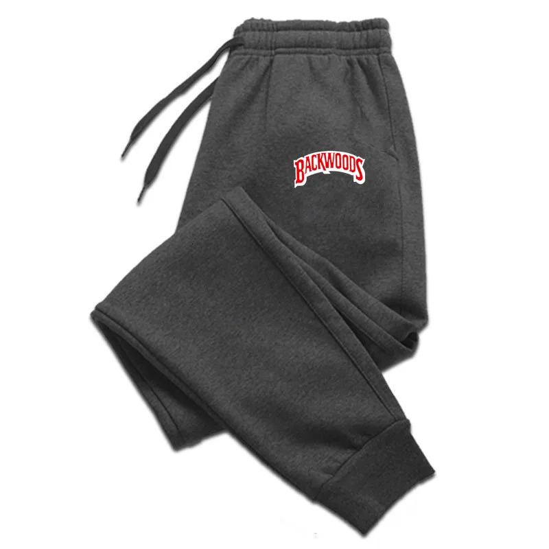BACKWOODS Print Fleece Sweatpants Warm Jogging Pants PacksMale Outdoor Trousers Trouse Spring Autumn 241009