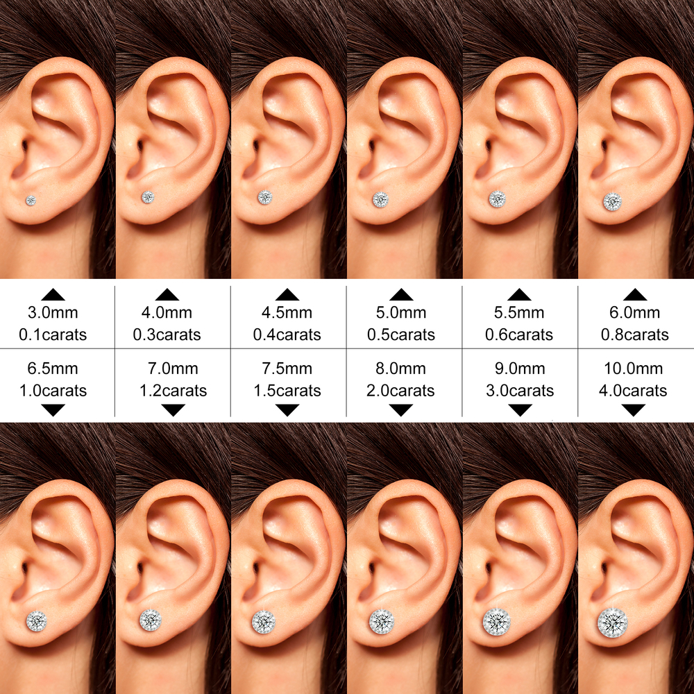 High-end luxury earrings Fine Jewelry Screw Back Women Gold Plated Sterg Sier Iced Out VVS Moissanite Dia Halo Stud Earrings For Men