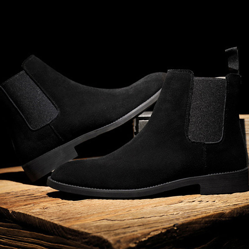 Chelsea Boots Men Cross-Border Plus Size 45 46 Supply Leather Autumn/Winter Men'S Boots English Doc Martens 35-46