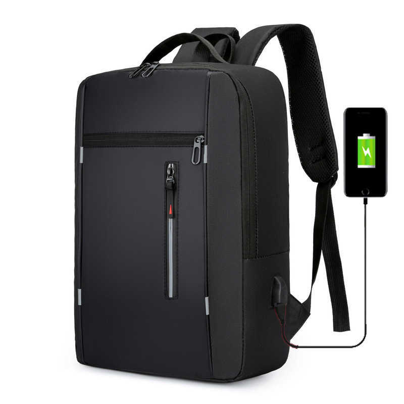 CMM New Backpack Simple Usb Charging Computer Bag Male Multifunctional Student Large Capacity Schoolbag